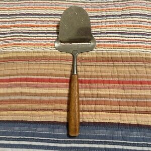 Vintage Stainless Steel‎ Cheese Slicer Cutter Wooden Handle Made in Norway